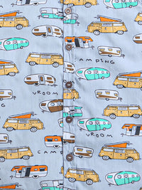 Light Blue All Over Car Print Boys Shirt