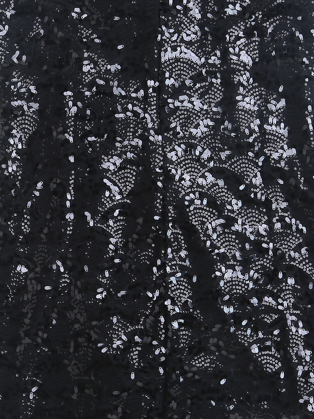 Black Sequin Pattern & Print Dress