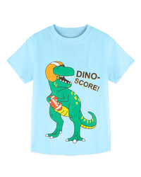 Pure Cotton Sky Blue Dinosaur Print Co-Ord Set