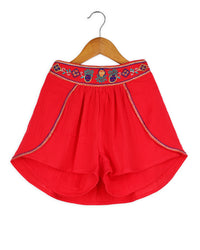 Red Embroidered Girls Skots