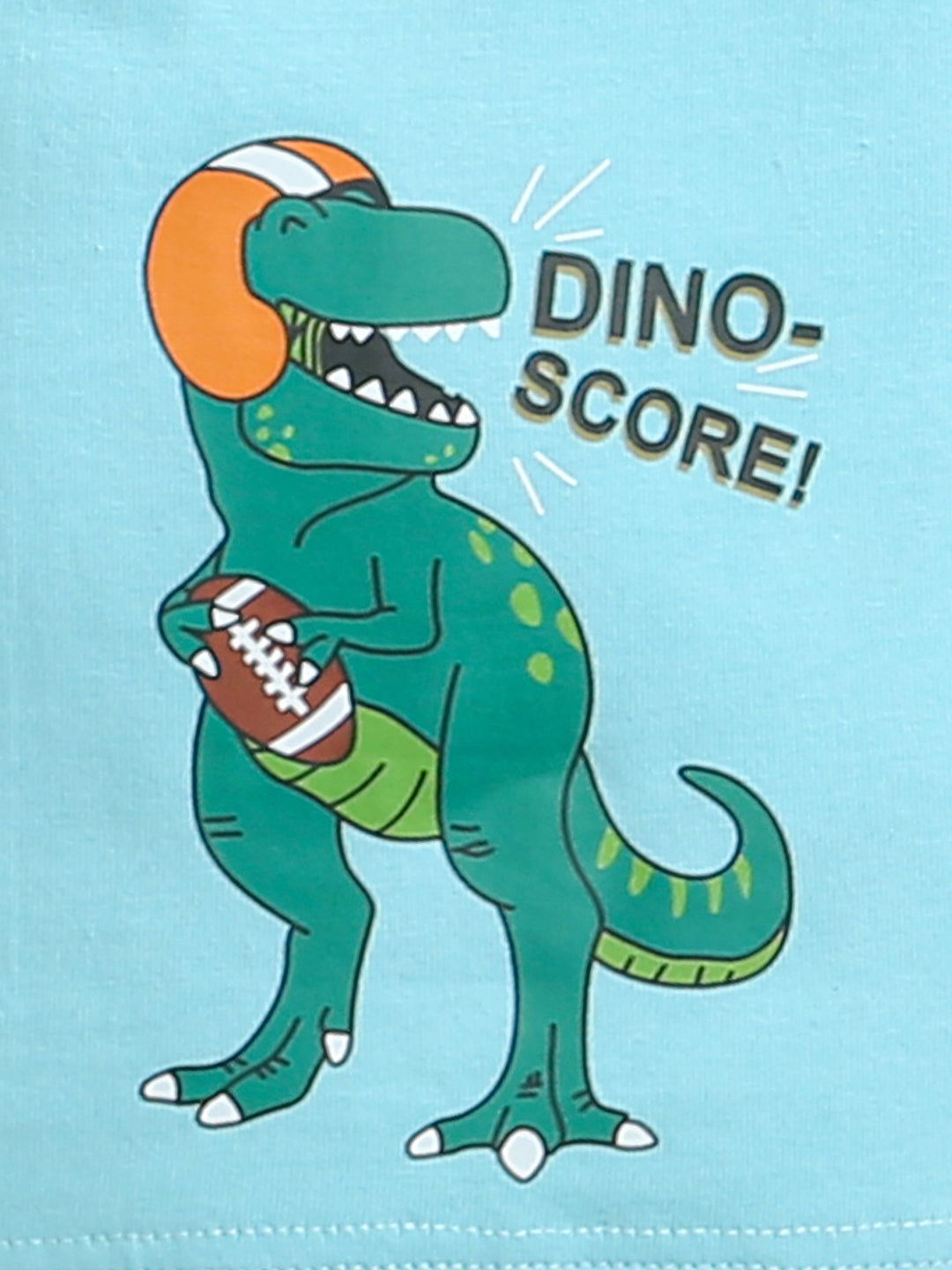 Sky Blue Dino-Score Print Boys Shorts