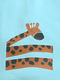 Sky Blue Giraffe Print Pure Cotton Boys Shorts