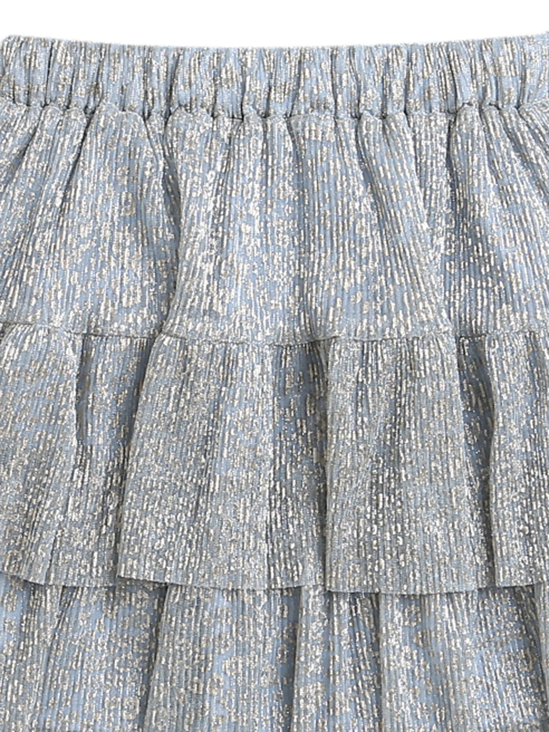 Steel Grey Frill Pattern Girl Skirt