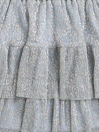 Steel Grey Frill Pattern Girl Skirt