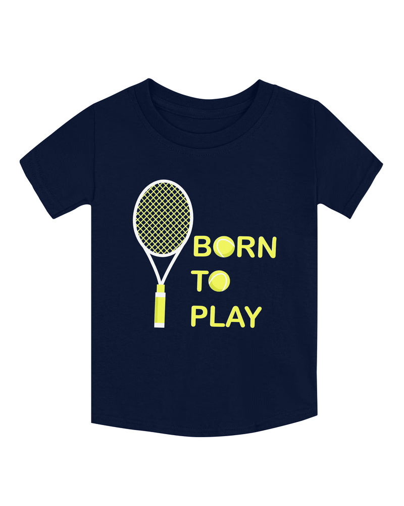 Pack of 2 Sky Blue-Gamer & Navy Blue-Born To Play Print Cotton T-shirt