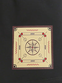 Black Carrom Board print Short