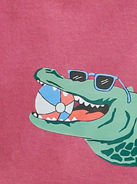 Pink Alligator with Ball Print Boys Shorts