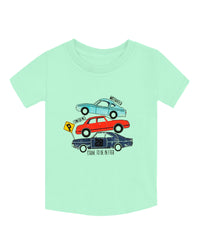 Pack of 2 Sky Blue-Player with Basket Ball & Mint Green-Strive To Be Better Print Cotton T-shirt