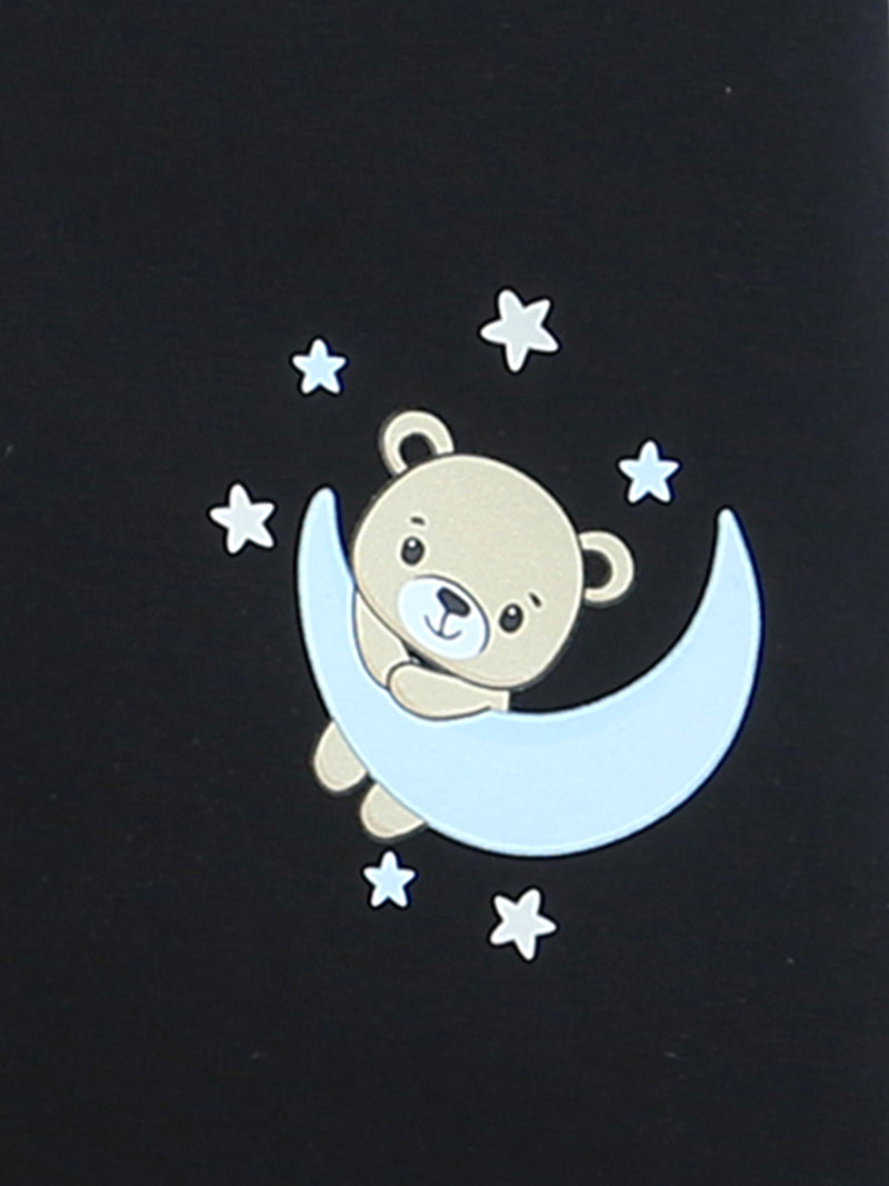 Black Teddy & Moon Baby Matching Set