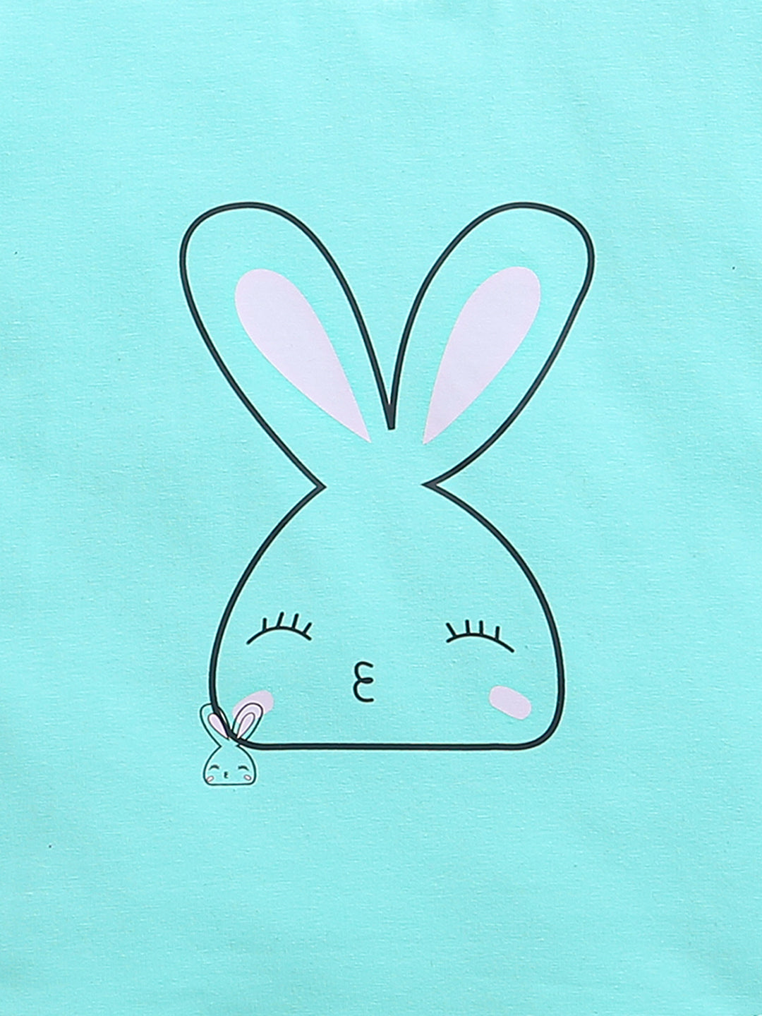 Light Blue Cute Rabbit Print Half Sleeve Baby Boy T-shirt