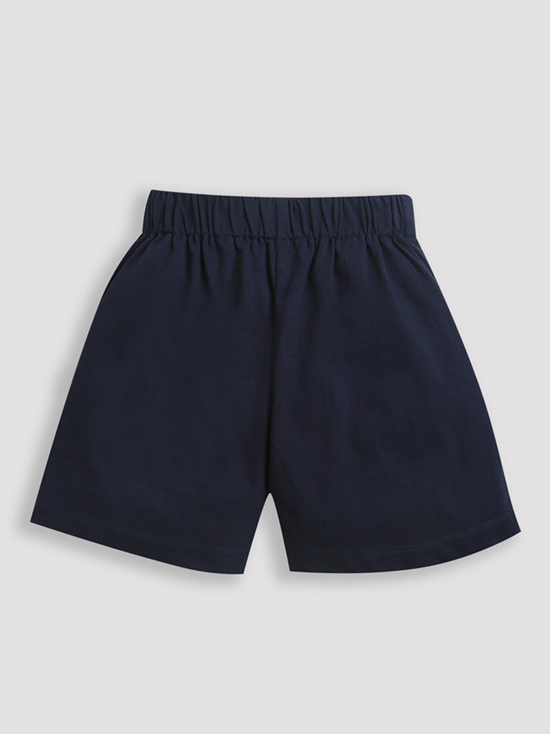 Navy Blue Boys Tennis Racket Boys Shorts