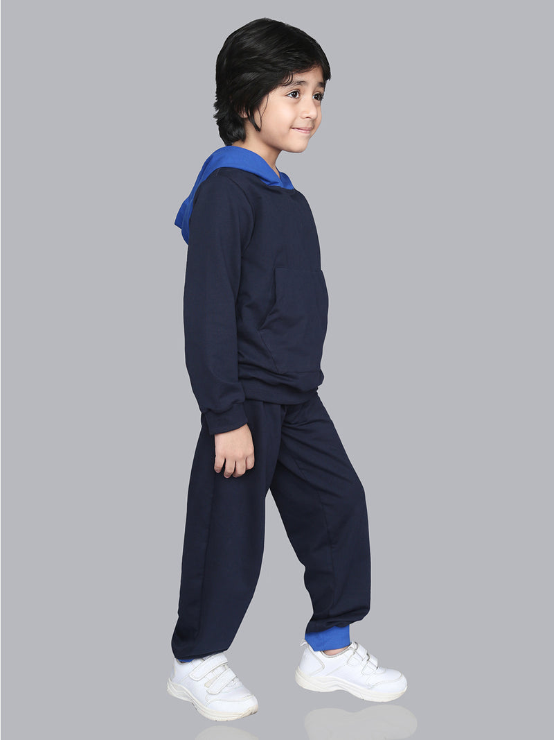 Blue Hoodie Full Sleeve Athleisure