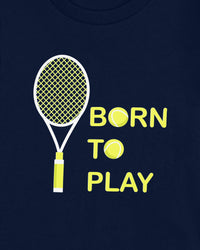 Pack of 2 Sky Blue-Gamer & Navy Blue-Born To Play Print Cotton T-shirt