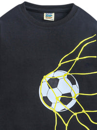 Black Full Sleeve Football Print Sweatshirt