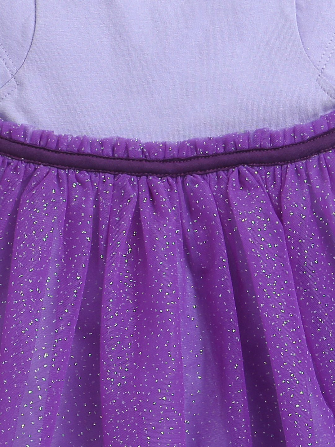 Purple Half Sleeve Baby Girl Dress