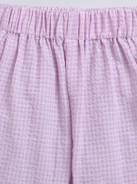 Purple Top & Shorts Girl Co-ord Set