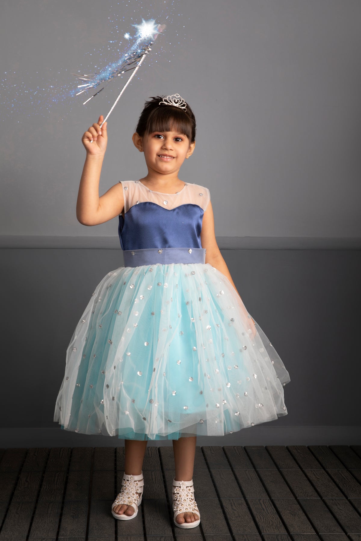 Blue Elsa Inspired Party Dress