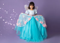 Blue & Pink Ultimate Princess Look Party Gown