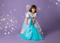 Blue & Pink Ultimate Princess Look Party Gown