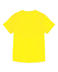 Lemon Yellow Emoji Print Half Sleeve Boys Tshirts