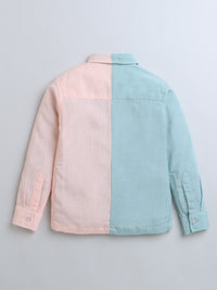 Pink & Blue Full Sleeve Collar Neck Shirt for Boys