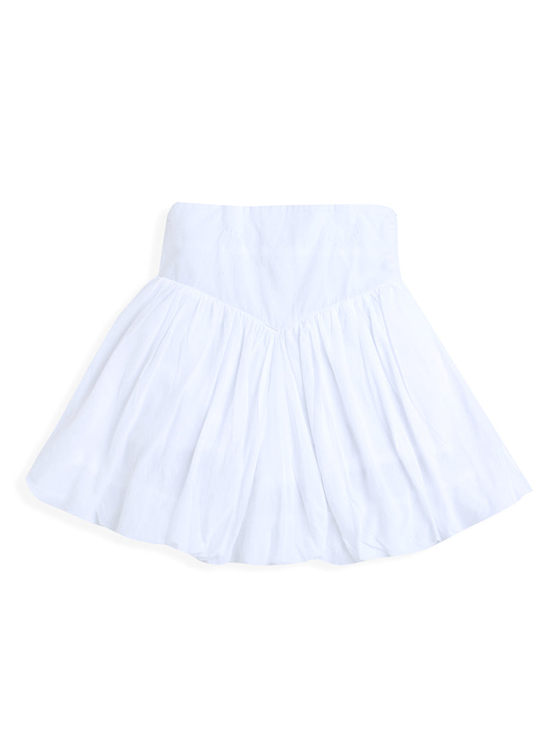 White Stylish Cotton Girl Skirt