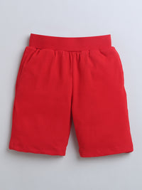 Red Black Yellow Color Block Half Sleeve T-shirt & Shorts Boys Co-ord Set