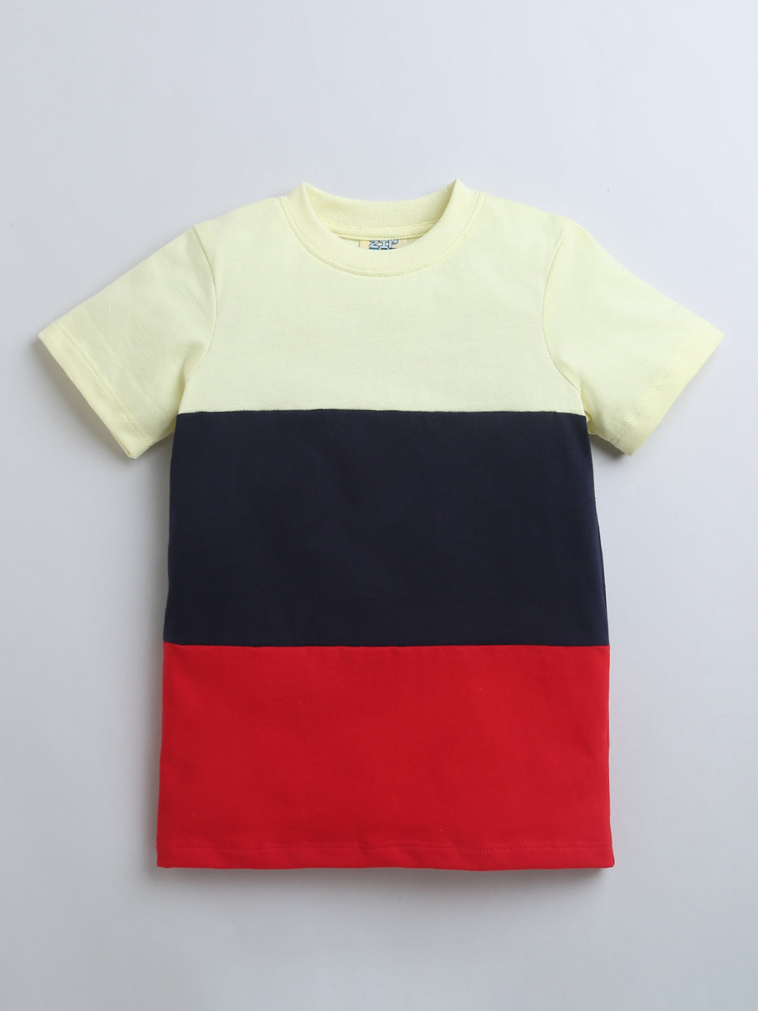 Red Black Yellow Color Block Half Sleeve T-shirt & Shorts Boys Co-ord Set