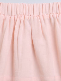 Pink and Blue Frill Sleeve Top & Skirt Co-ord Set