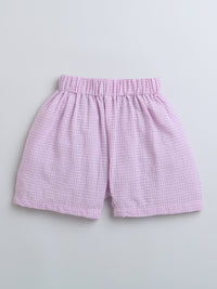 Purple Top & Shorts Girl Co-ord Set