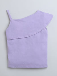 Lavender one Sleeve Girls Top