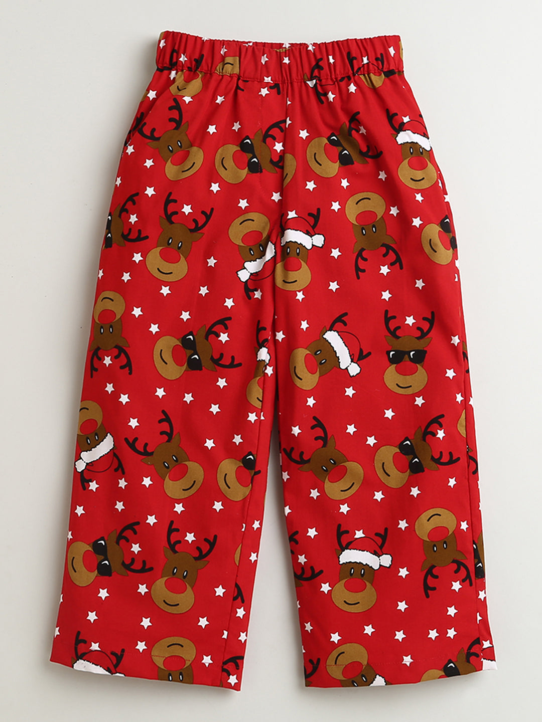 White Snowman Print Sweatshirt with Christmas Print Red Pyjama Pant