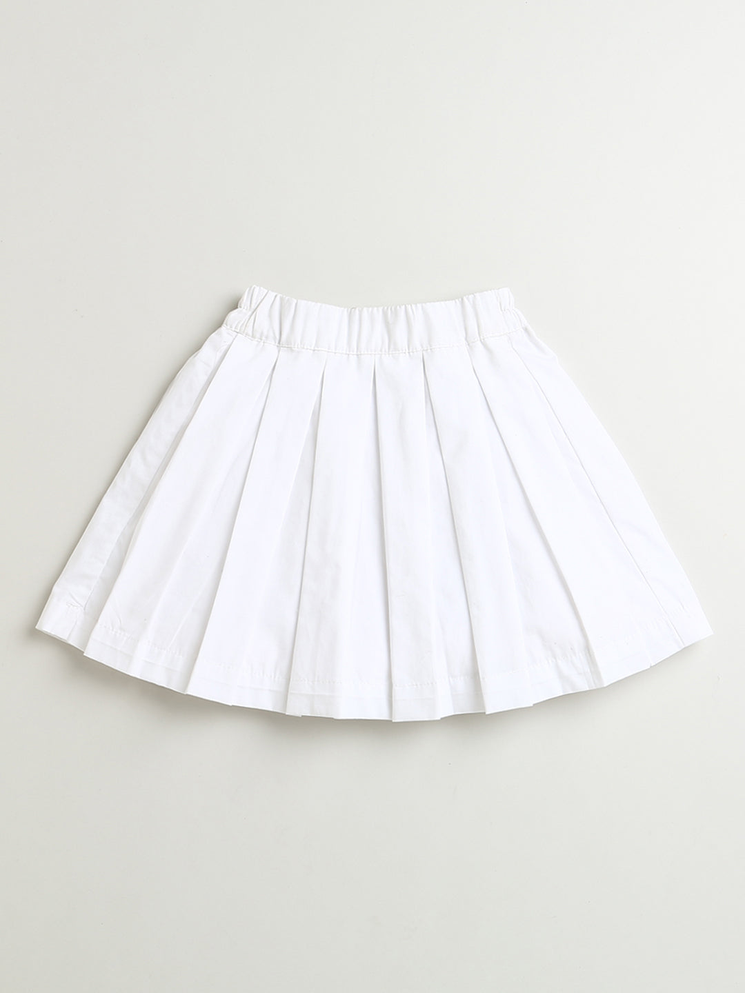 White Flared Cotton Skirt