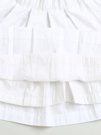 White Flared Cotton Skirt