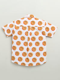 BOYS BASKETBALL PRINT SUMMER SHIRT