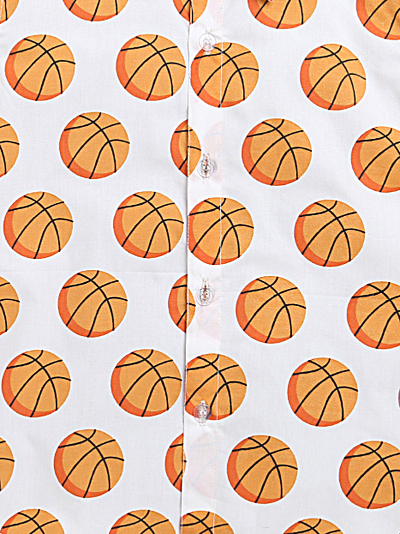 BOYS BASKETBALL PRINT SUMMER SHIRT