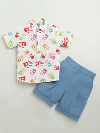 BOYS HOLI CO-ORD SET WITH SHIRT & SHORTS