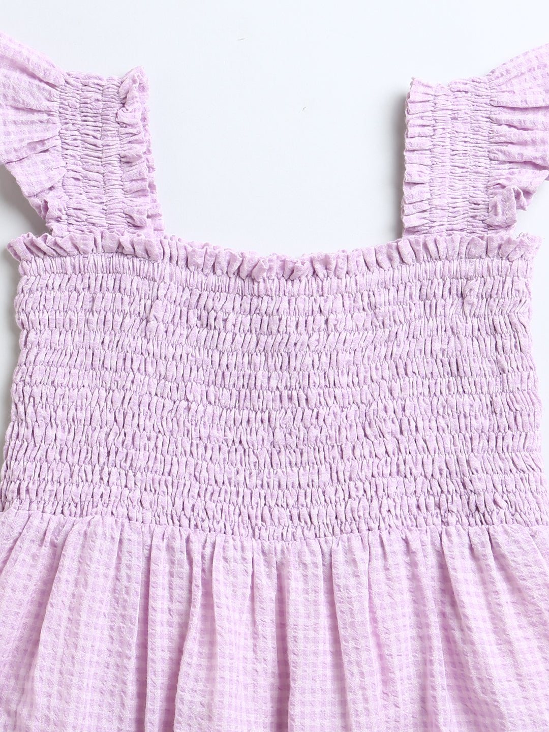 Pink Sleeveless Smocked Girls Dress