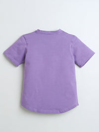 Purple Half Sleeve Boys Co-ord Set