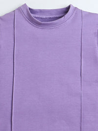 Purple Half Sleeve Boys Co-ord Set