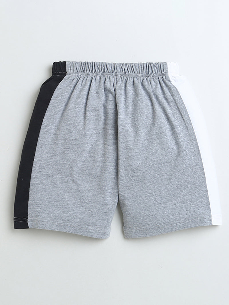 Grey White Black Boys Shorts