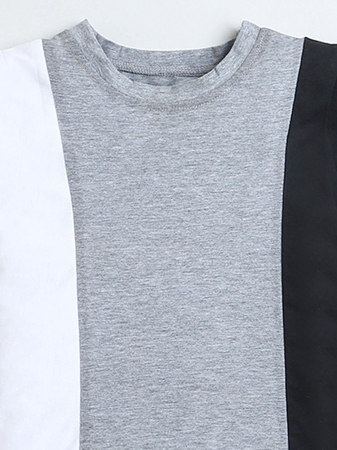 Grey White Black Half Sleeve Boys T-shirt