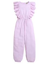 Pink Light Checks Sleeveless Jumpsuit