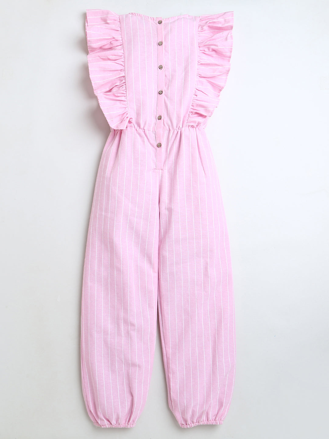 Pink Stripes Sleeveless Jumpsuit