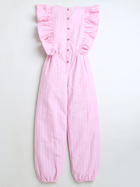 Pink Stripes Sleeveless Jumpsuit