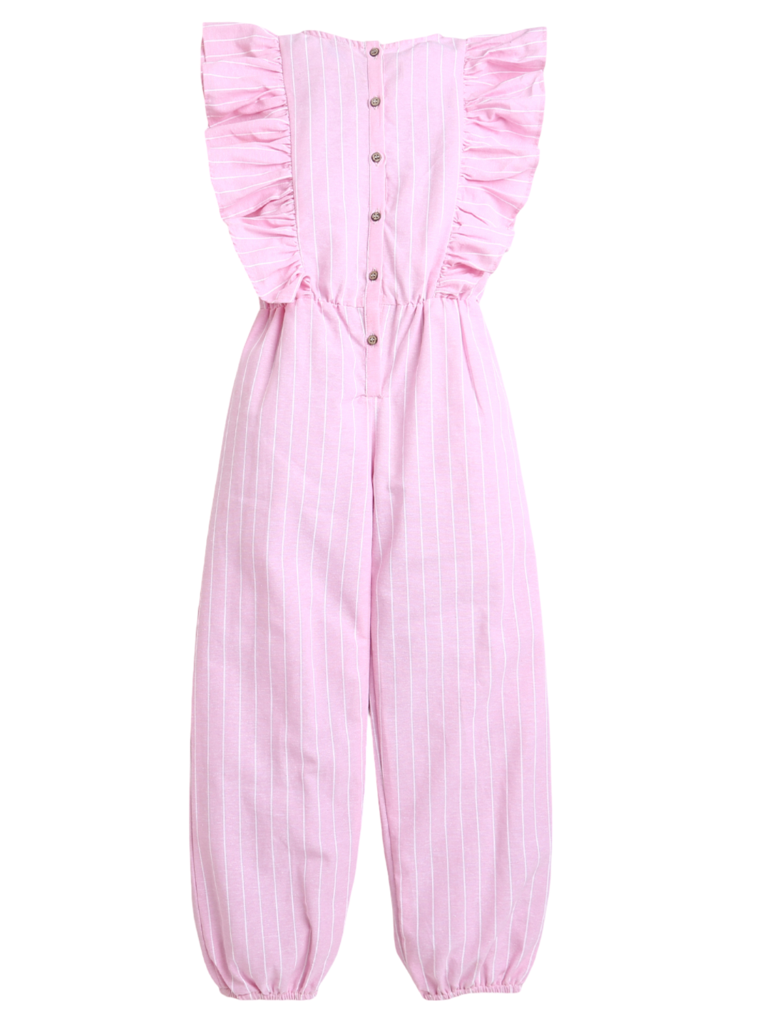 Pink Stripes Sleeveless Jumpsuit