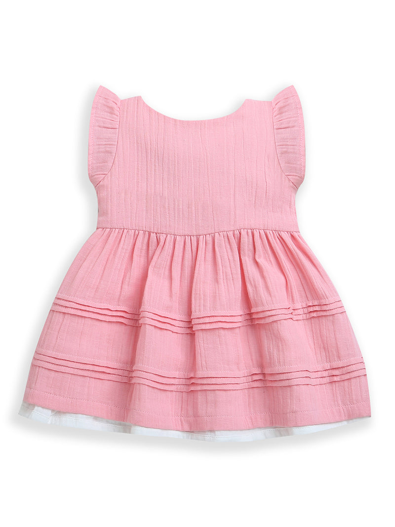 Peach Sleeveless Baby Girl Dress