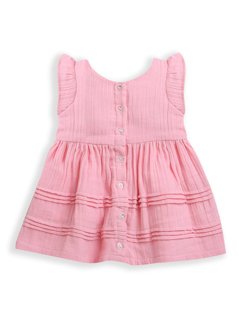 Peach Sleeveless Baby Girl Dress