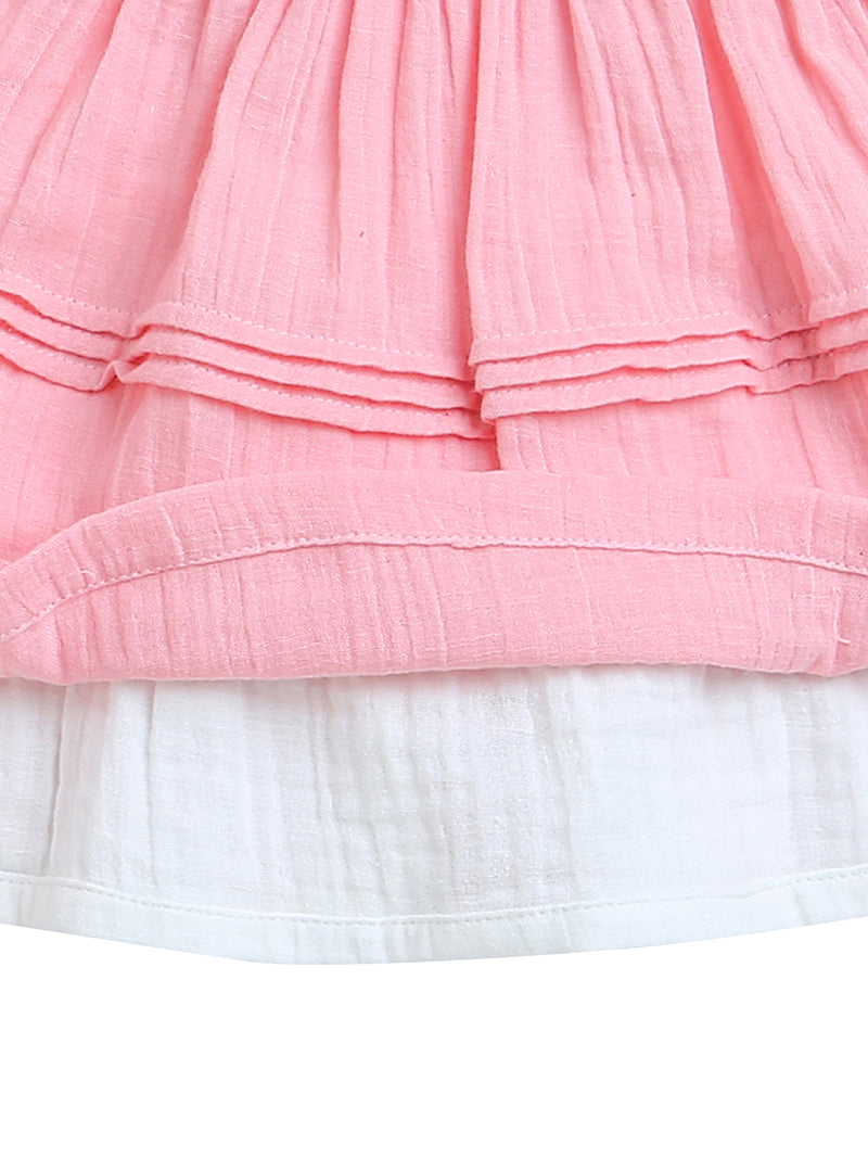 Peach Sleeveless Baby Girl Dress