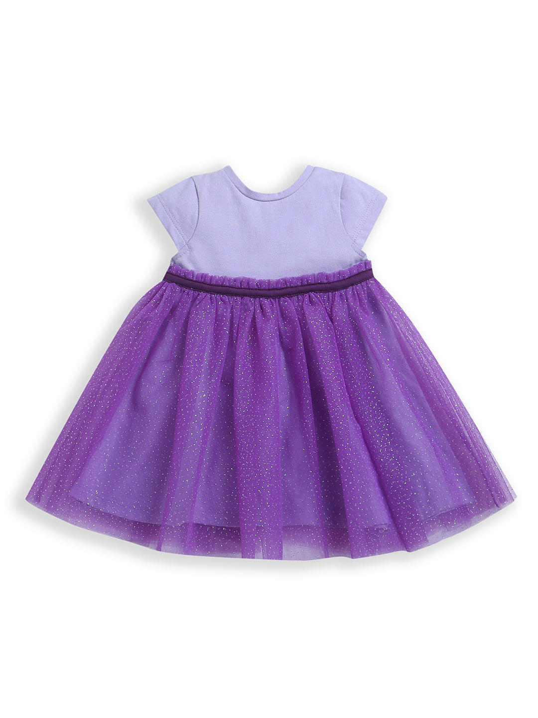 Purple Half Sleeve Baby Girl Dress